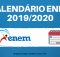 Calendário ENEM 2019/2020