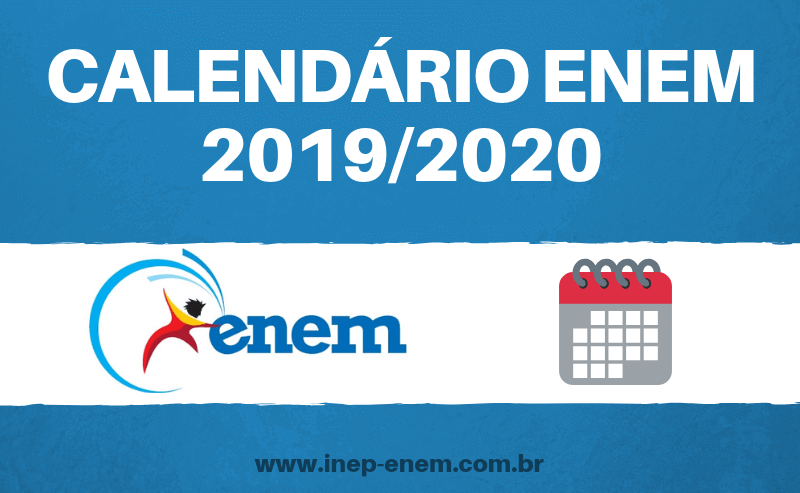 Calendário ENEM 2019/2020