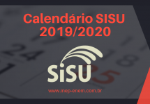 Calendário SISU 2019 2020
