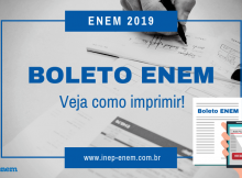 Boleto Enem 2019