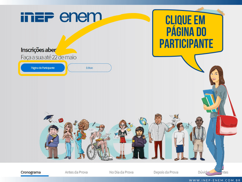 Inscrição ENEM (Inep ENEM) - Passo 1