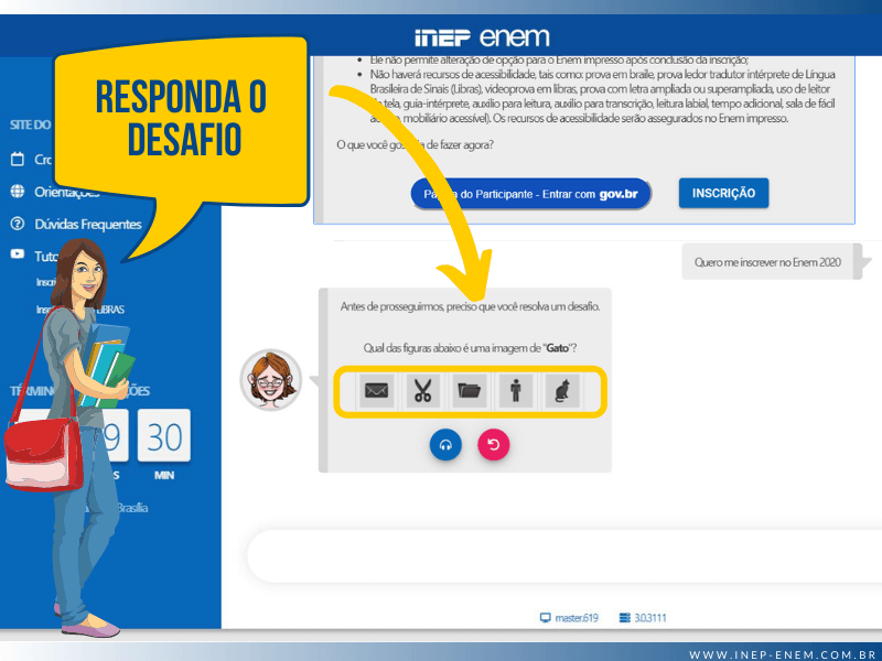 Inscrição ENEM (Inep ENEM) - Passo 3
